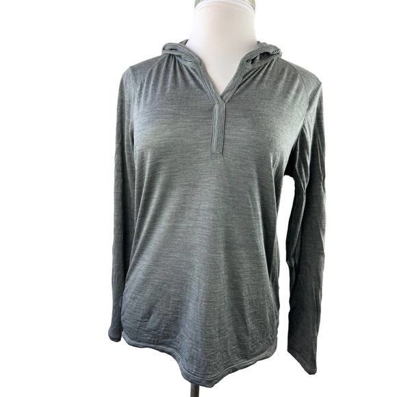 *Flaw Icebreaker Cool Lite Merino Wool Sphere Long Sleeve Hoodie Women's Large - Picture 12 of 13